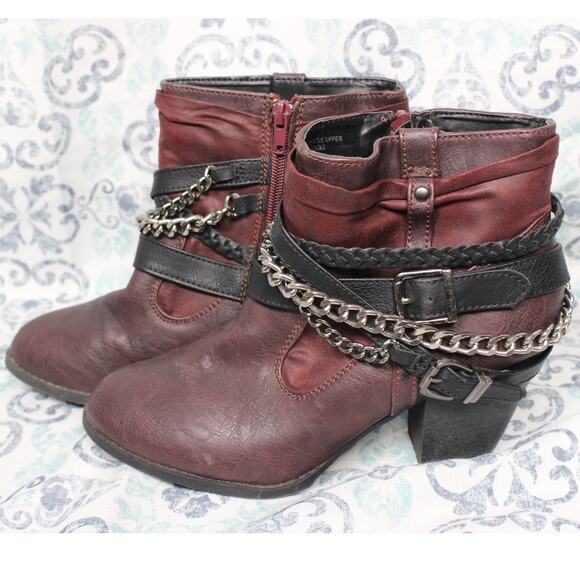 BKE Sole Petra Harness Ankle Booties Boots Womens Size‎ 8.5M - Picture 1 of 8